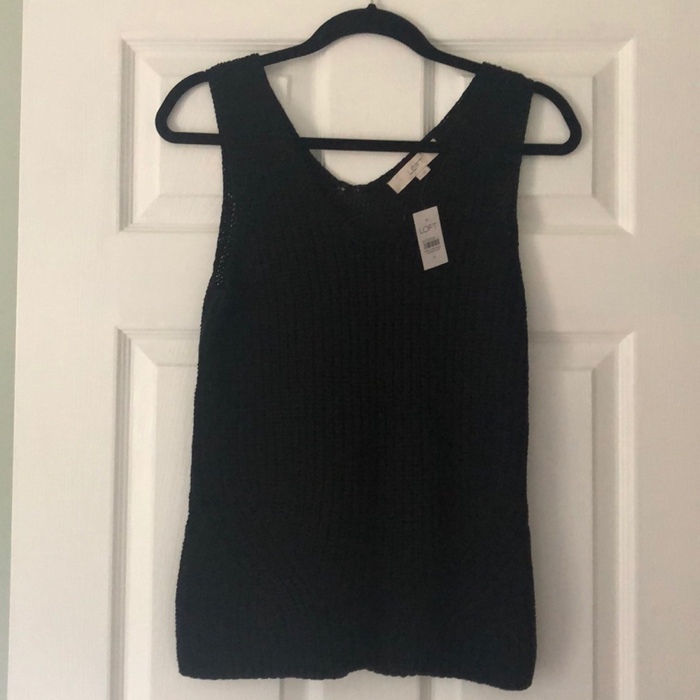 Double V Sweater Tank - LOFT NWT